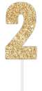 Gold Glitter Cake Topper - No 2